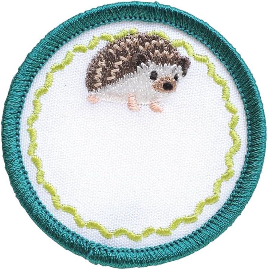 プックリ！ハリネズミ　フェルト名札　ワッペン プックリ！ハリネズミ フェルト名札 ワッペン